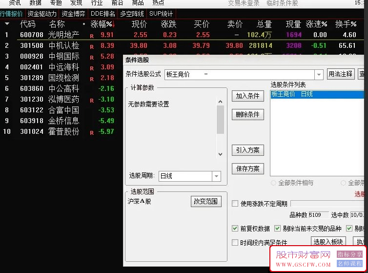 板王竞价,竞价公式,竞价期间9:25~9:30启动选股或者预警,[通达信]_展示图_02