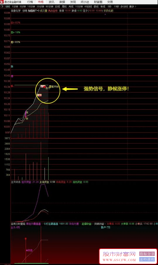 通达信《加强版T+0+主升攻击+自用分时量能》三指标共振抓板,成功率爆升附图_展示图_05
