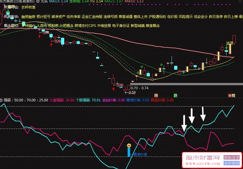 通达信【强弱】副图指标,辨别强势股附图_展示图_04