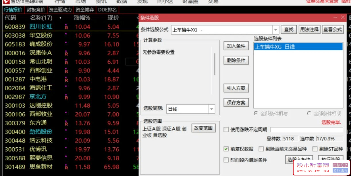 通达信【上车擒牛】副图+选股,抓在牛股起涨点！源码附图_展示图_04