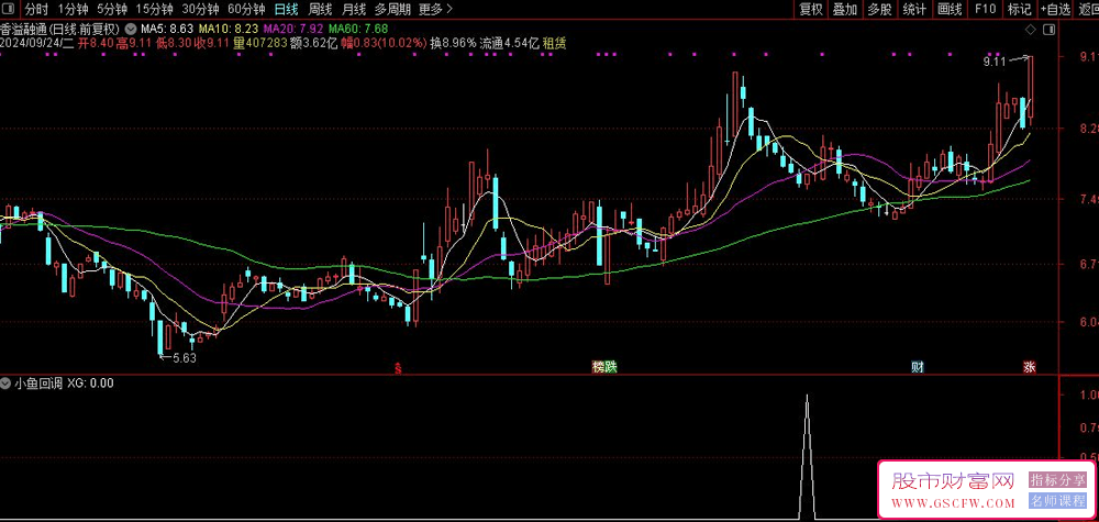 通达信【小鱼回调】副图+选股指标-,捕捉精准买入时机，期待主力拉升收益丰厚_展示图_04