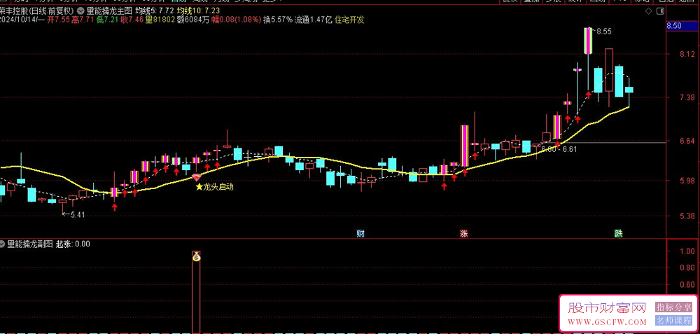 通达信【量能擒龙】主副图+选股系统，龙头实战方法必备量价技术指标_展示图_02