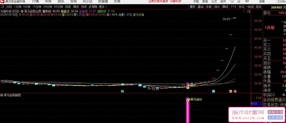通达信【黑马飞跃】主副图+选股指标，专为锁定中期黑马潜力股设计。_展示图_02