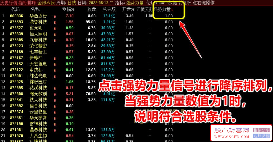 通达信【强势力量】竞价选股策略，专为连板接力与打板强股设计的_展示图_02