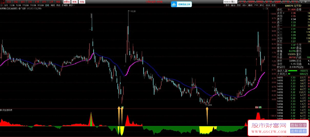 通达信资金趋势浪副图技术指标——中线抄底神器十战九胜！_展示图_03