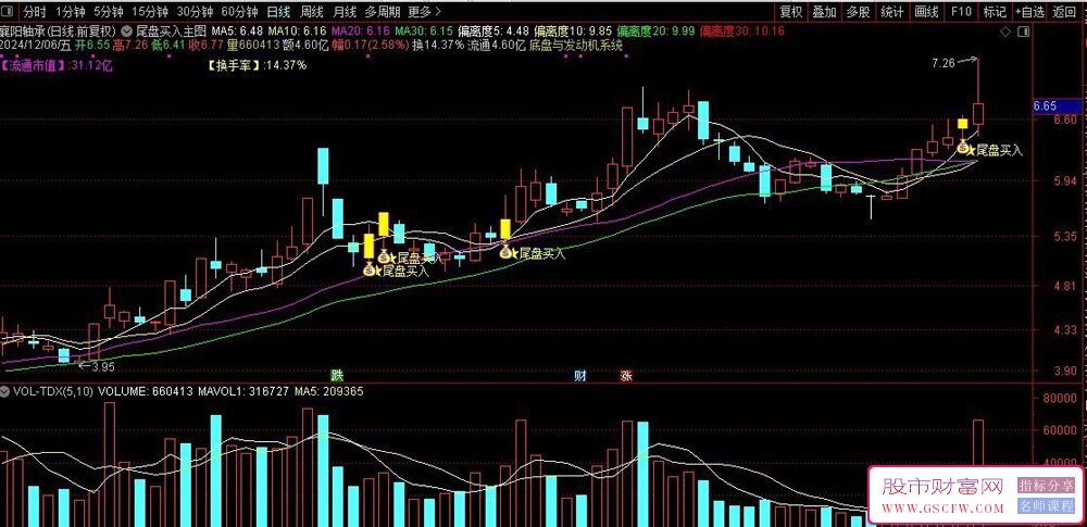 尾盘买入——顺势博弈功实战策略，全面捕捉到关键信息解析,主图+选股_展示图_03