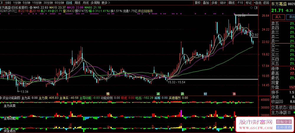 通达信资金动能组合副图指标,主导动能+主力进出资金_展示图_03