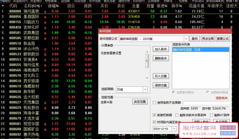 通达信【2025镇妖神符】多维度识别妖股，操盘手参考神器！主副图+选股_展示图_01