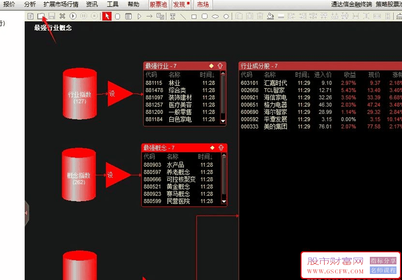 通达信【最强行业概念】股票池,筛选热点行业概念及热点行业输出成分股_展示图_04