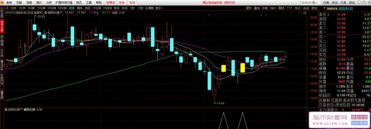 通达信【顺势反弹】主副图+选股,触发信号分时企稳均价线可低吸,信号极少_展示图_11