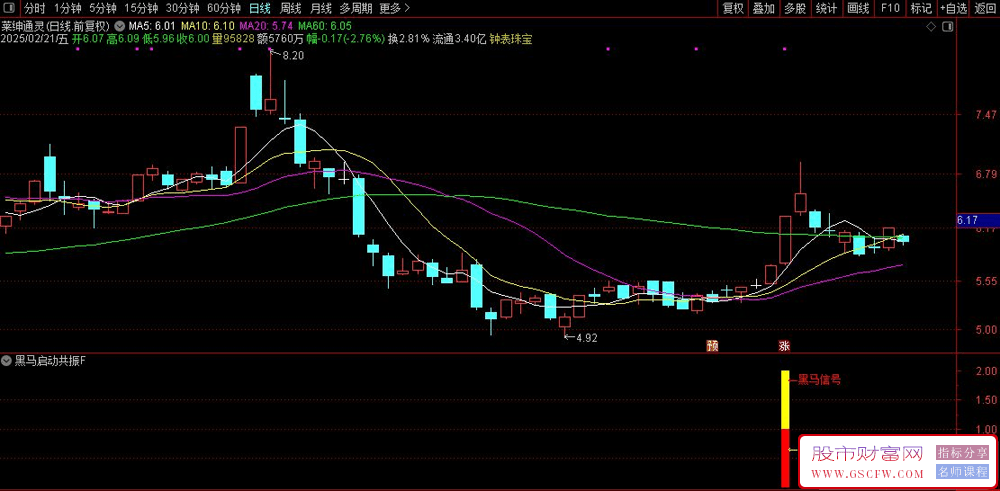 通达信【黑马启动共振】副图+选股指标,黑马与启动的共振发生信号_展示图_09