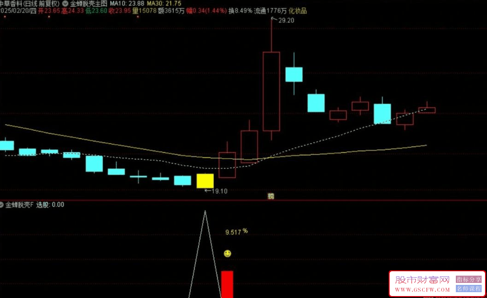 通达信【金蝉脱壳抄底】主副图+选股,右侧抄底核心原理,成功率91%,指标源码_展示图_10