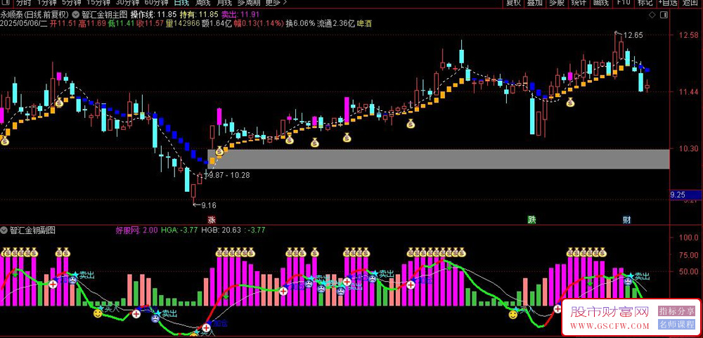 通达信【智汇金钥】套装指标,多周期信号共振,资金流量动态监测源码_展示图_04