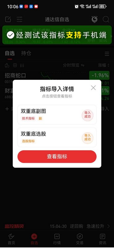 通达信〖双重底〗副图+选股,双底形态指标解读与应用策略_展示图_06