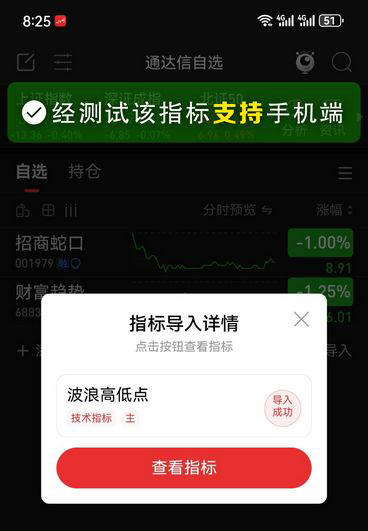 通达信【波浪高低点】主图指标,精准判断股票压力支撑位_展示图_06