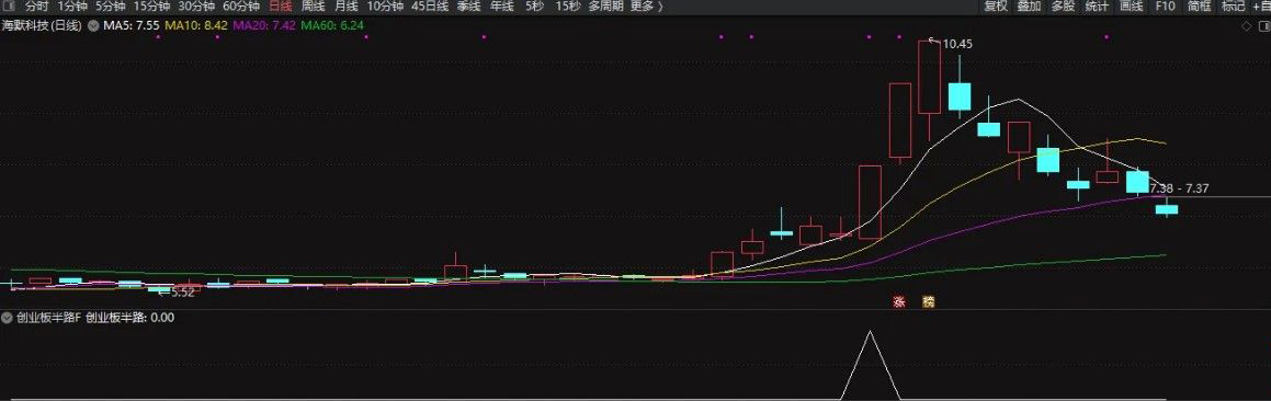 通达信【创业板半路】预警选股指标,做创业板的辅助利器_展示图_08