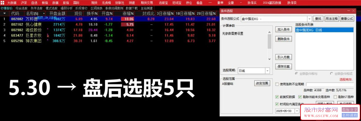 通达信【盘中强龙】副图+选股预警,盘中首板强势信号_展示图_08