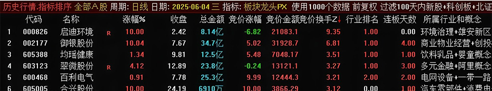 通达信【板块龙头】竞价排序指标,妖股一网打尽,无未来可回测_展示图_04