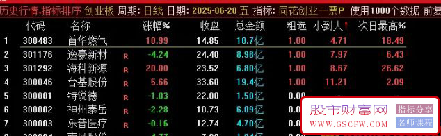 通达信【同花创业一票】竞价排序选股,超级火爆捕捉20cm的竞价指标_展示图_07 ...