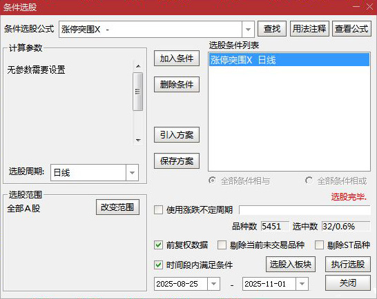 通达信【涨停突围】某音网红价值299的指标,均线粘合突破后的缩量再启动,主副图+选股_展示图_06 ... ... ...
