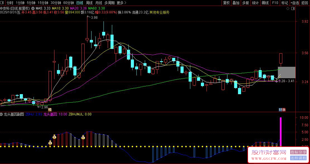 通达信【龙头基因】副图+选股指标,从低位潜伏首版做起人气监测_展示图_04