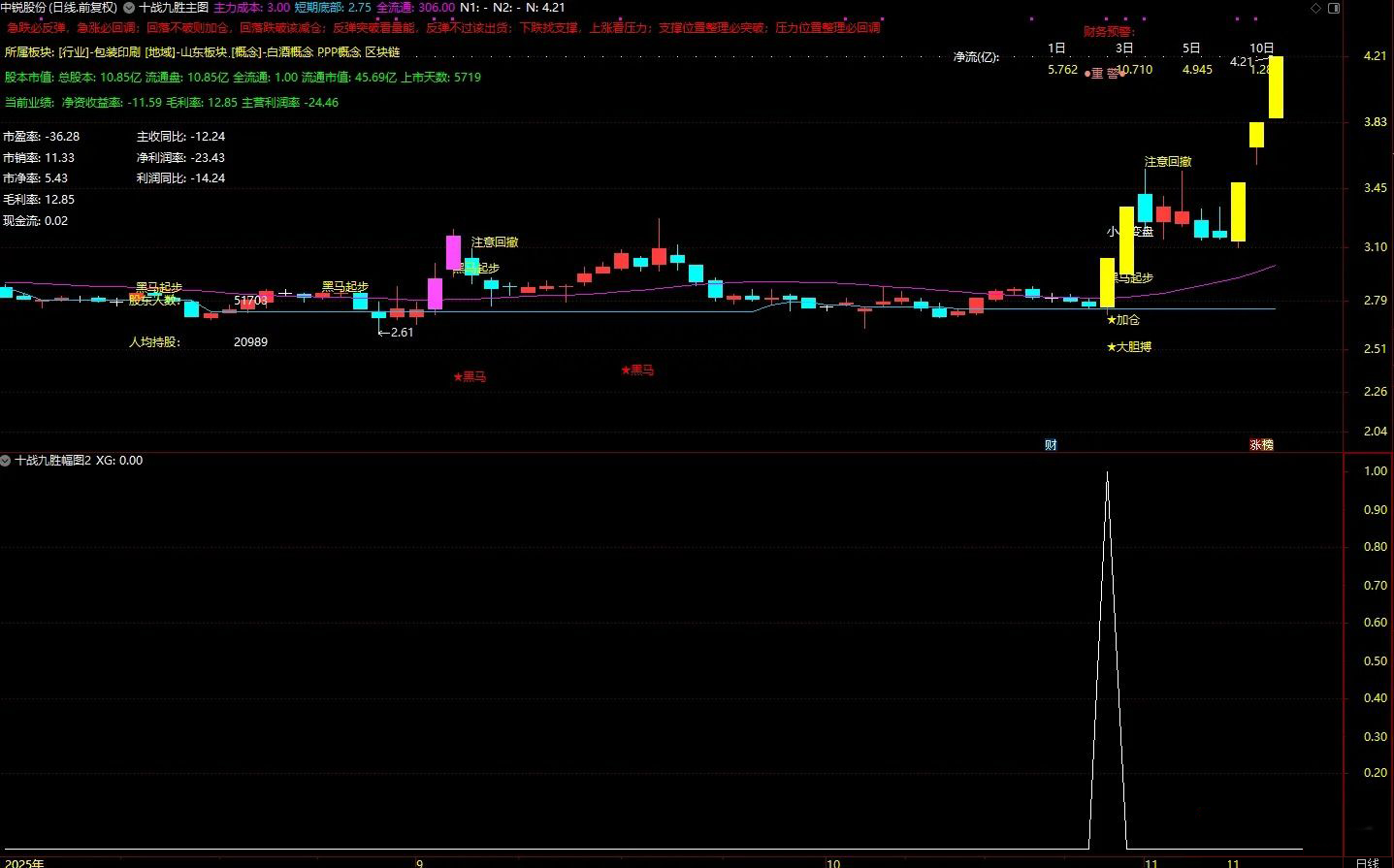 通达信【十战九胜】主副图+选股,筛选出短期爆发力,量能配合,风险可控个股_展示图_06 ... ...