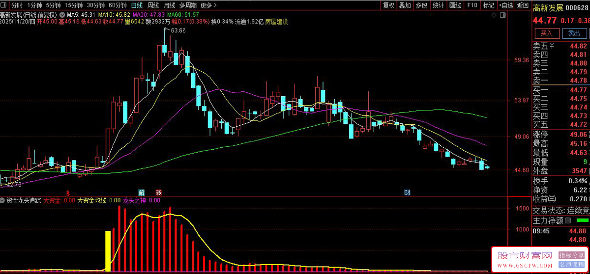 通达信〖资金龙头追踪〗捕捉主力资金动向与潜在龙头股的复合分析指标,副图+选股_展示图_04