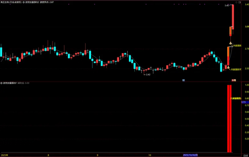 通达信【游资放量强攻】强势形态与资金面支撑放量介入,主副图+选股_展示图_03 ... ...