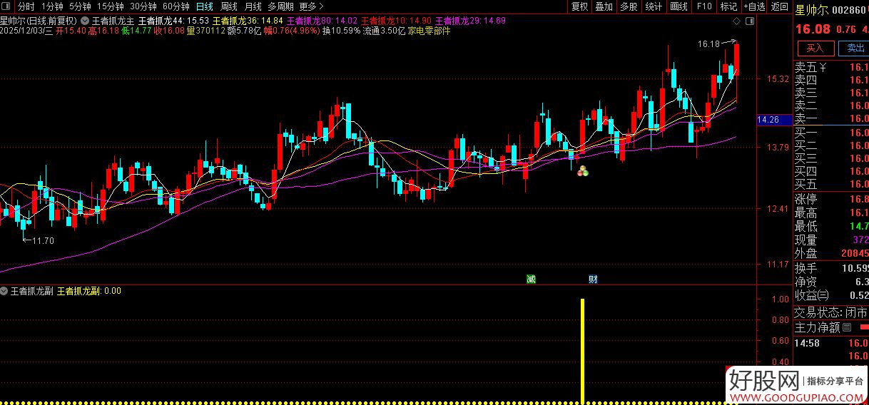 通达信〖王者抓龙〗套装指标,把握中长期趋势,捕捉波段行情_展示图_03