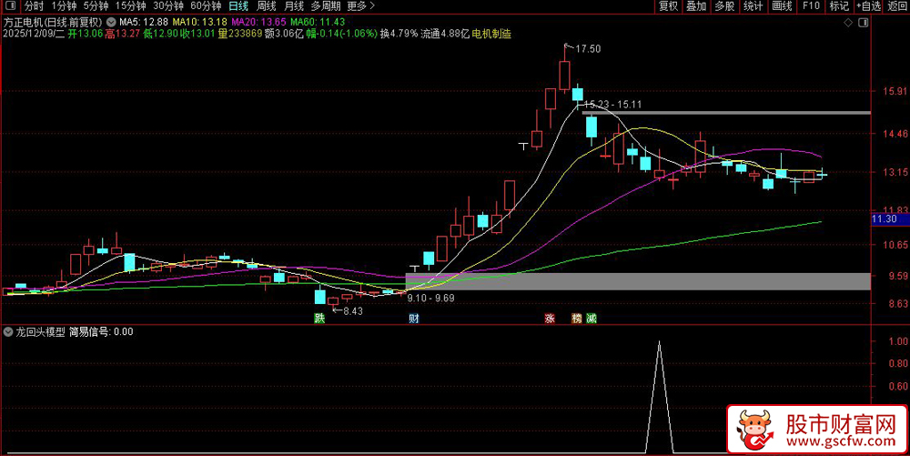 通达信〖龙回头模型〗捕捉强势股回调后的再次上涨机会,副图+选股_展示图_02