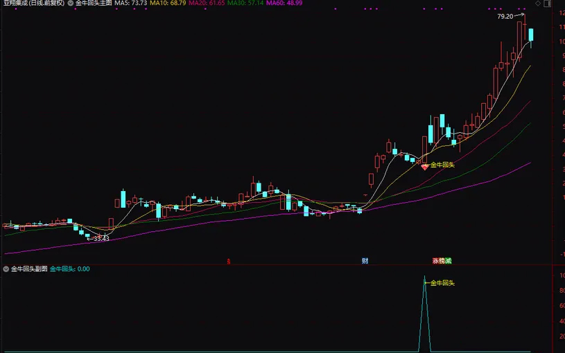 通达信【金牛回头接人上车6.0版】主副图+选股,最新参数调整3组合指标_展示图_07 ... ...
