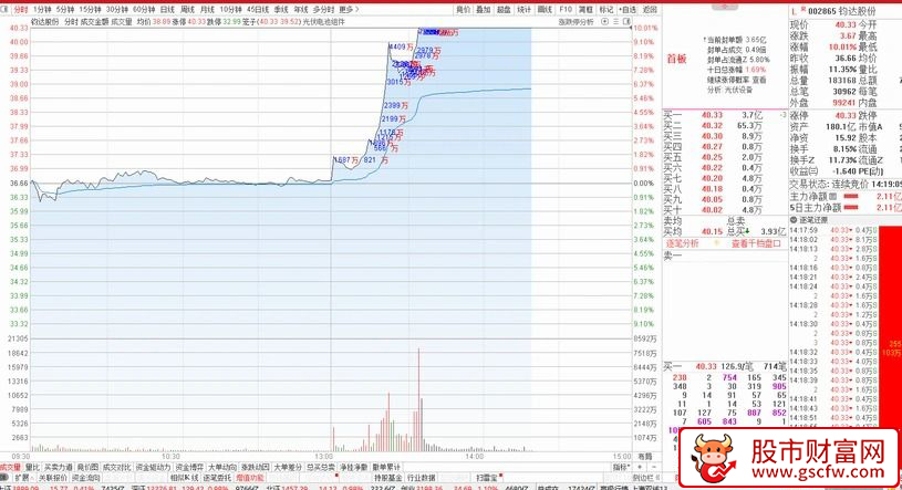 通达信〖分时显示大单成交金额〗上涨走势或调整后出现分时大额成交行情强势拉升_展示图_02