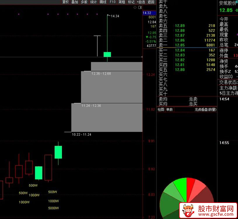 通达信〖大单主力净额〗主图+选股,500W,1000W,5000W条件选股_展示图_04