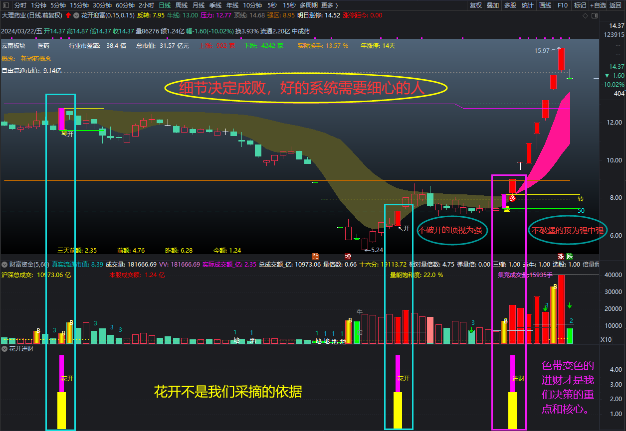 通达信【城堡不破花开迎富】之独创操盘系统首发，研究当前最突出的股票，投资最活跃的龙头股!_展示图_05 .. ...