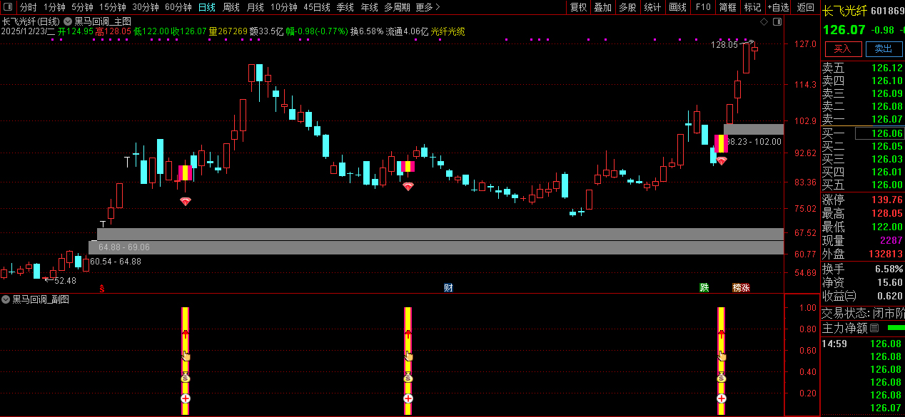 通达信〖黑马回调〗早盘竞价强势股低吸信号捕捉_展示图_06