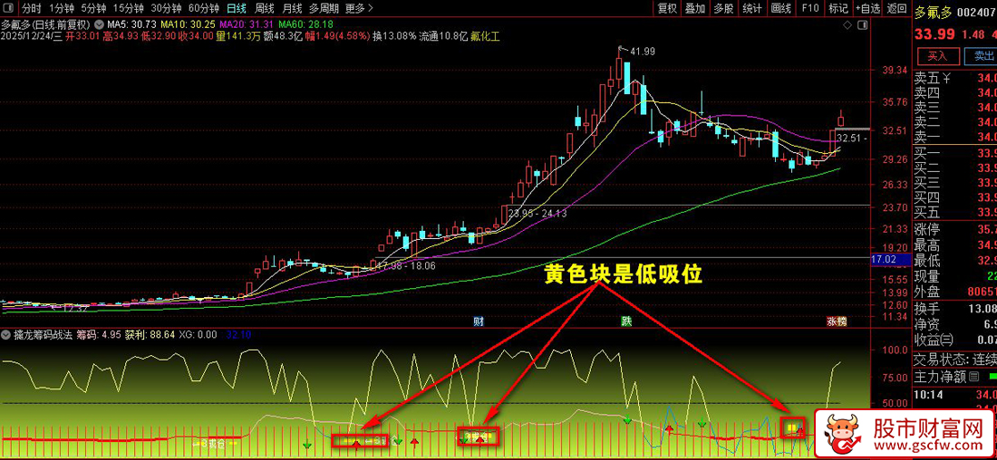 通达信〖擒龙筹码战法〗副图_展示图_01