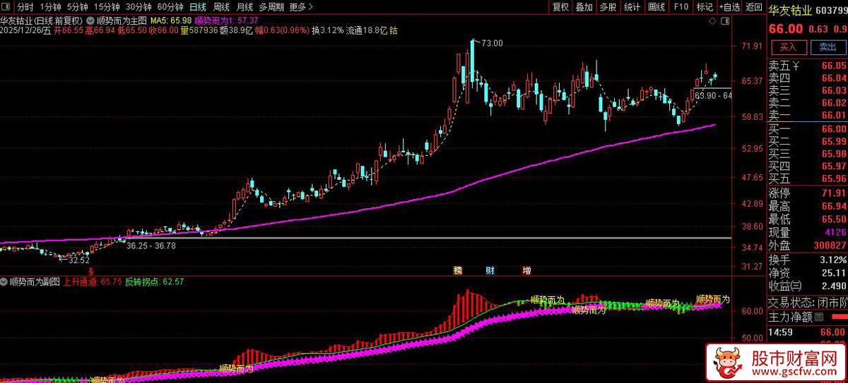 通达信〖顺势而为〗主副图+选股_展示图_05