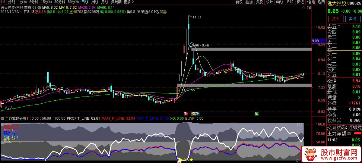 通达信〖主散筹码分布〗副图指标_展示图_03