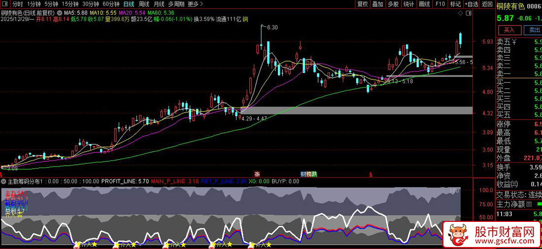 通达信〖主散筹码分布〗副图指标_展示图_05