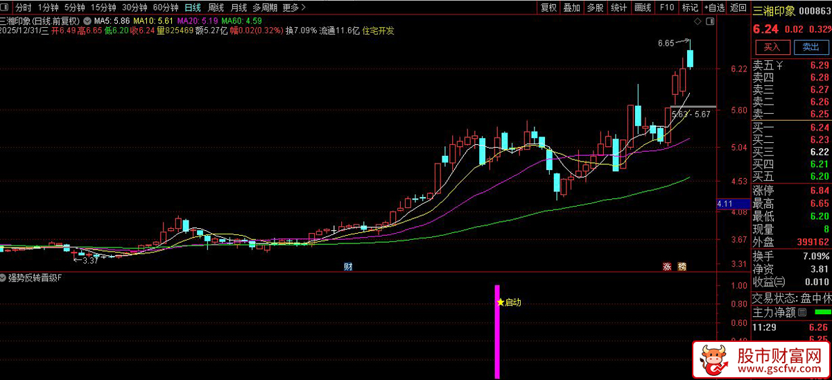 通达信〖强势反转晋级〗副图+选股指标_展示图_05
