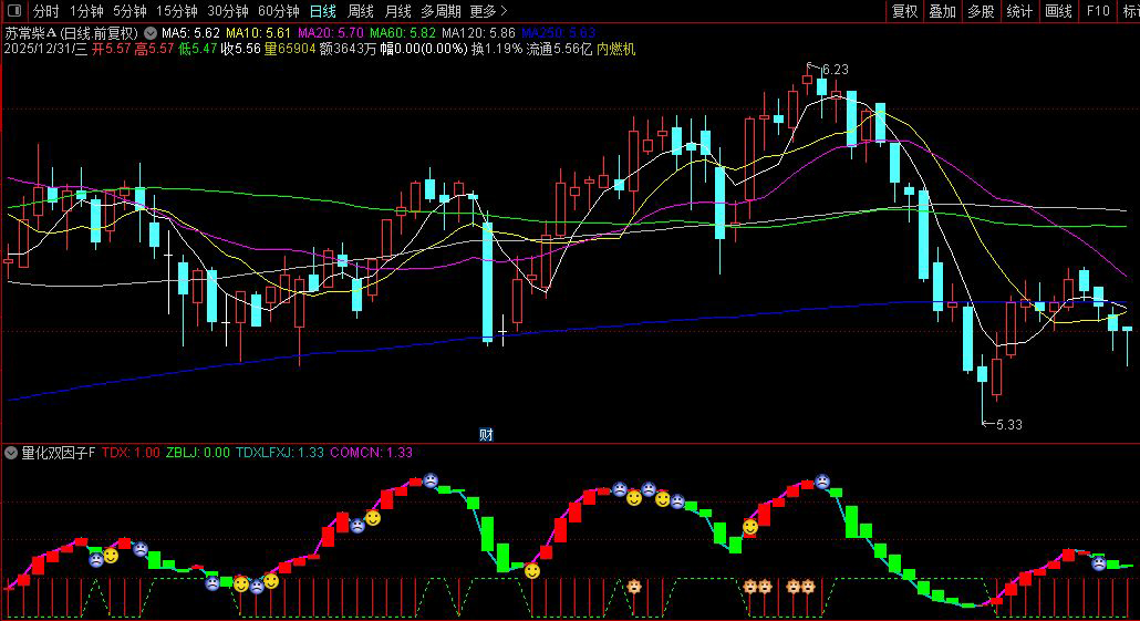 通达信〖量化双因子〗趋势强度因子与主力资金动能因子的协同验证_展示图_01