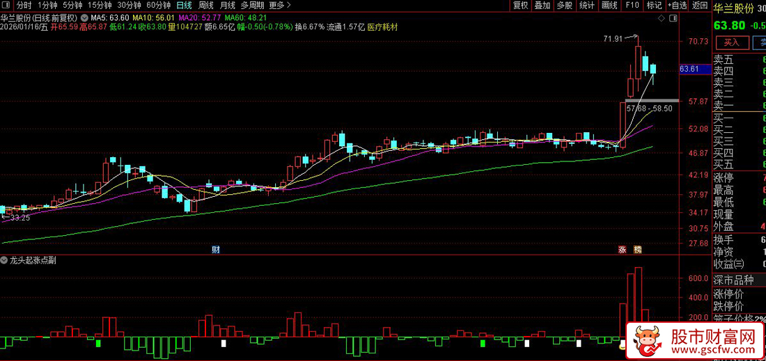 通达信〖龙头起涨点〗副图+选股_展示图_04