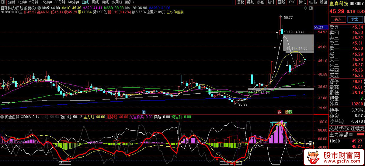 通达信〖资金鱼群〗副图指标_展示图_01