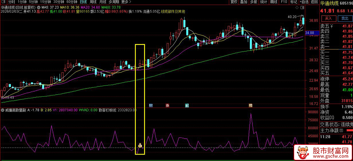 通达信〖威廉离散量〗副图+选股_展示图_01