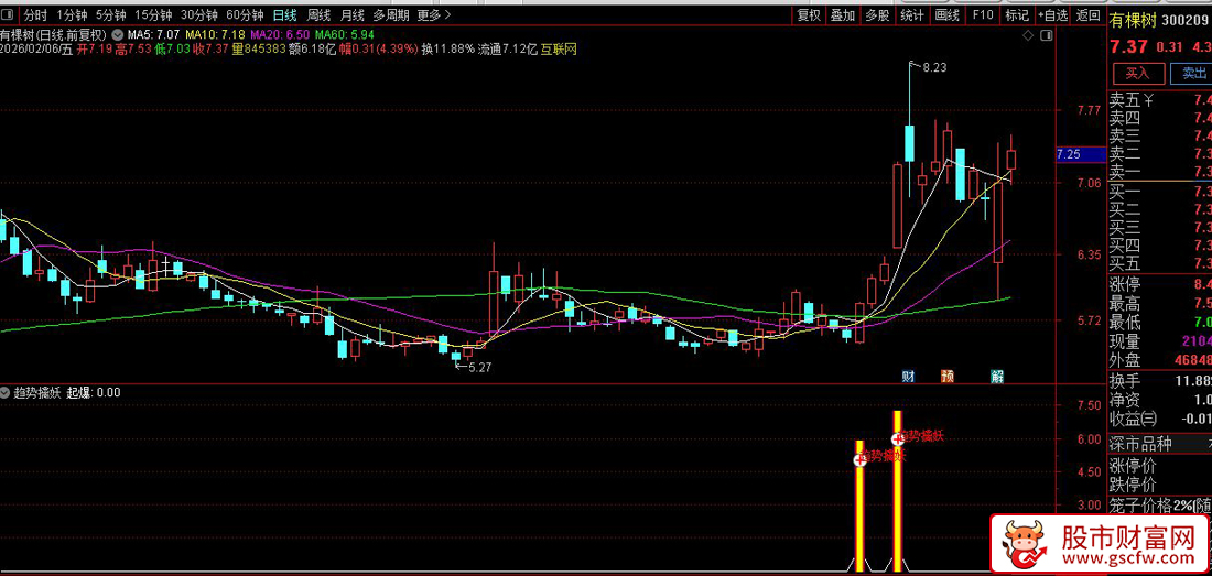 通达信〖趋势擒妖〗副图+选股_展示图_05