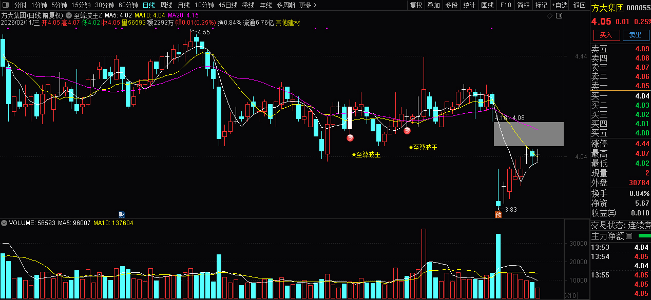 波段开启共振拉升〖至尊波王〗主图+选股_展示图_02