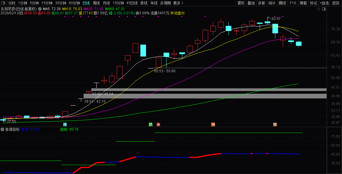 通达信【涨停目标】副图指标_展示图_05