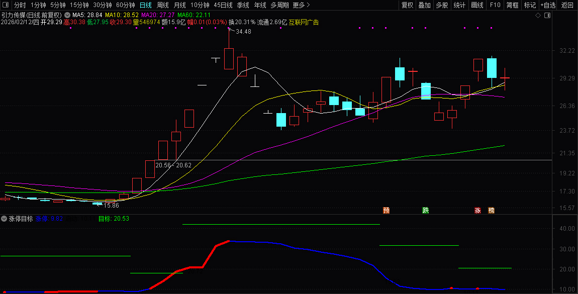 通达信【涨停目标】副图指标_展示图_09